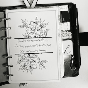 Don&#39;t Need a Plan - A6 Rings Printable Planner Insert (DIGITAL DOWNLOAD)