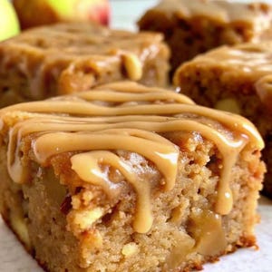 Maple Glazed Apple Blondies Recipe | Cozy Fall Dessert Bars with Cinnamon & Maple | Digital Download