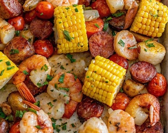 Sheet Pan Shrimp Boil RECIPE Digital Download