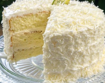 Key Lime Cake Recipe PDF | Coconut Cream Cheese Frosting | Printable Dessert Recipe Card