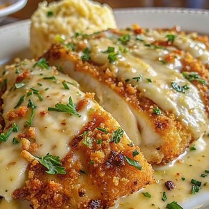 Zelfgemaakte versie van recept voor Parmezaanse kip met Parmezaanse kaas van Longhorn Steakhouse | Digitale download