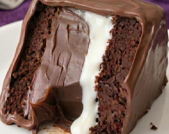 Dark Cocoa & Cream Layer Cake Recipe PDF | Rich Chocolate Cake Download | Easy Dessert Printable
