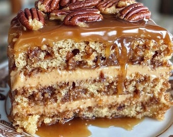 Southern Pecan Caramel Cake | Digital Download