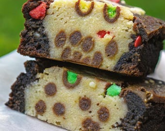 M&M Cookie Dough Brownies Recipe: Digital Download