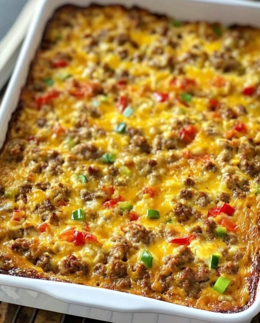 Baking Mix Breakfast Casserole Made With Bisquick Pancake Mix