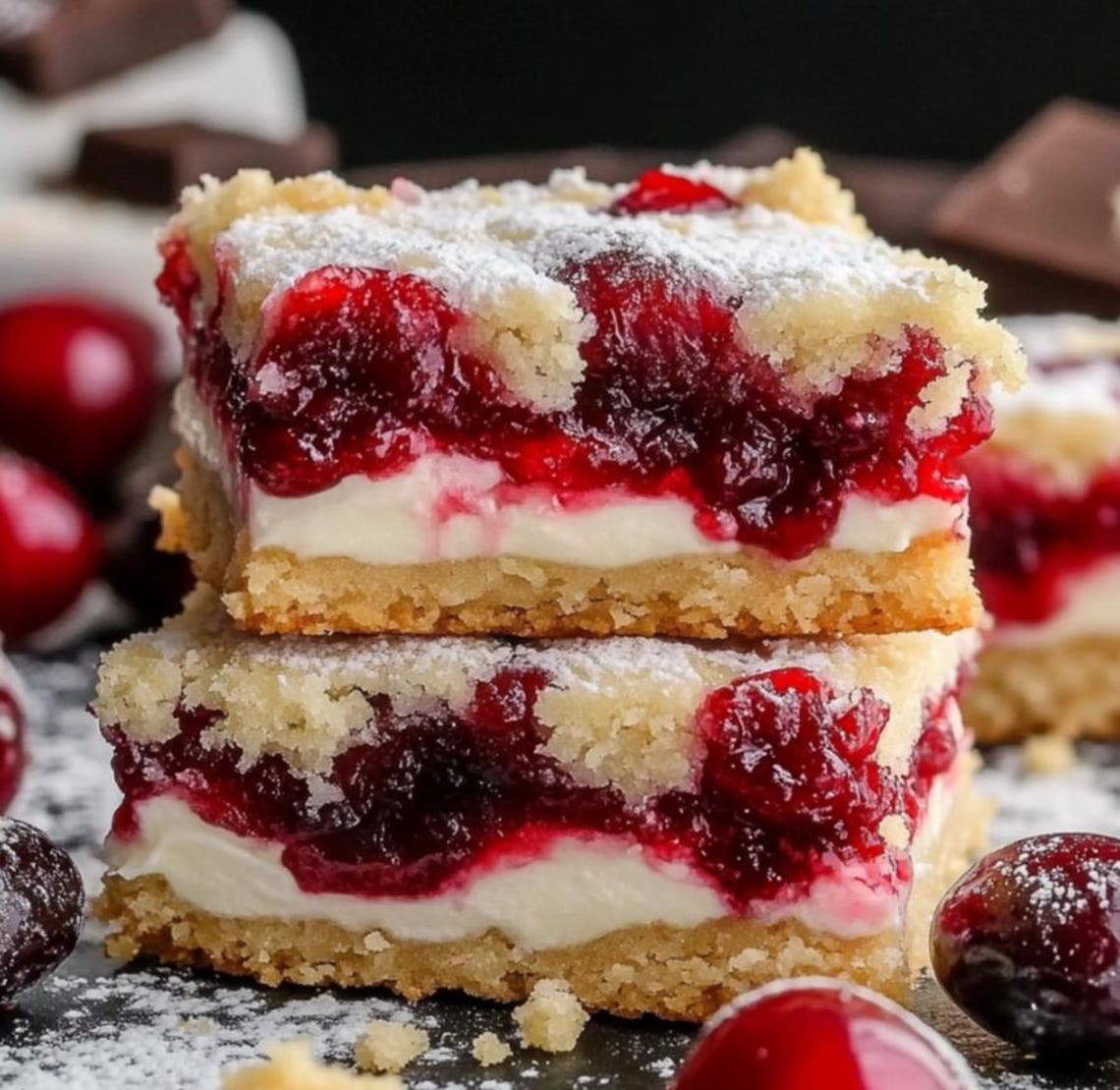 Christmas Cherry Cheesecake Bars | Digital Download. - Etsy