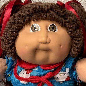 Vintage Cabbage Patch Kid Girl Head Mold #2 Brown Hair Brown Eyes OK Factory 1985