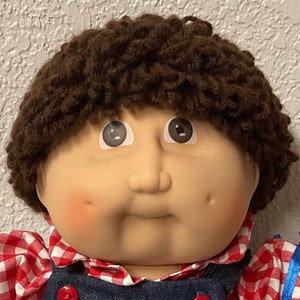 Vintage Cabbage Patch Kid JESMAR Boy-Made In Spain Dark Brown Hair Brown Eyes Head Mold #2 1984 Gifts For Boys Dad Son Him Mom Girls Her