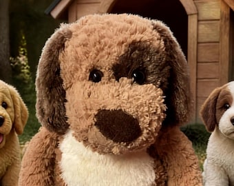 1980年代 パウンドパピーズ アーウィン ぬいぐるみ 犬 グレー