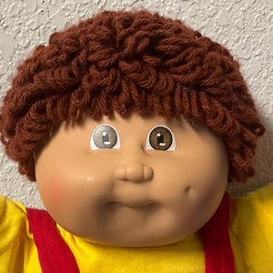 Vintage Cabbage Patch Kid Boy Hong Kong Auburn Hair Brown Eyes Head Mold #3 1984 Collectors Doll Gifts For Boys Son Girls Daughter Sister
