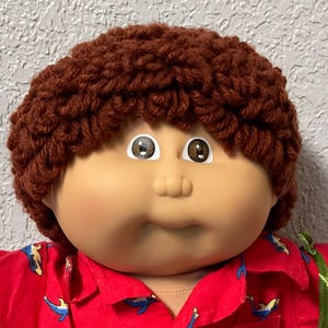 RARE Vintage Cabbage Patch Kid Boy IC2-Made In Taiwan Auburn Hair Brown Eyes Head Mold #1 1985 Gifts For Dad Boys Girls Daughter Mom Sister