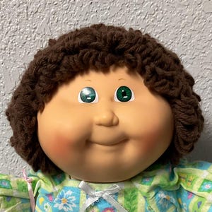 RARE Vintage Cabbage Patch Kid Transitional Girl Brown Hair Green Eyes HM#15 1989 Collectors Doll Gifts For Girl Daughter Sister Mom Her