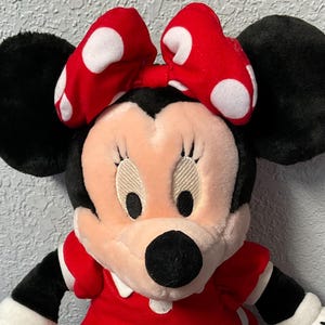 Vintage Disney’s Minnie Mouse Plush Toy Stuffed Animal Minnie Plushies Stuffies Gifts For Girls Daughter Mom Sister Friend Wife Her image 1