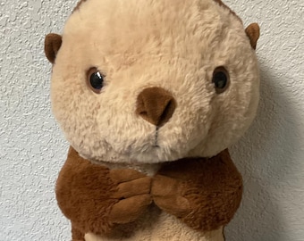 Pluche bruin en beige zeeotter speelgoedfabriek pluche otter knuffels knuffels knuffels cadeaus voor dochter zoon meisjes jongens moeder vader hem haar