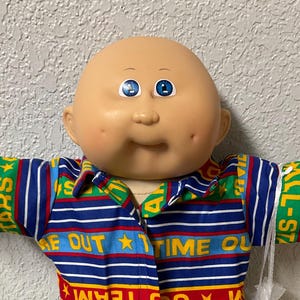 RARE Vintage Cabbage Patch Kid Bald Boy Blue Eyes OK Factory Head Mold #9 1986