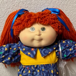 Vintage Cabbage Patch Kid Girl Red Hair Brown Eyes HASBRO First Edition Posable 1989-1990 Collector’s Doll Gift For Daughter Sister Wife Mom