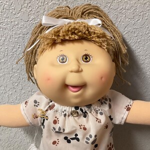Vintage Cabbage Patch Kid HASBRO PREMIÈRE ÉDITION Fille Blé Cheveux Brun Yeux 1990 Poupée De Collection Cadeaux Pour Fille Soeur Femme Maman Filles