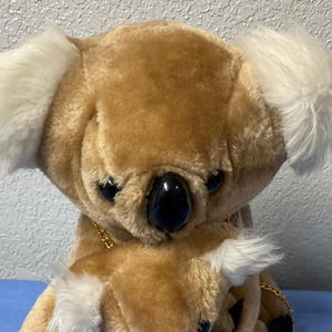 RARE Vintage Conesco Chase Tan & Beige Koala Bear Set Mama Bear with Baby 1980’s Collectibles Nostalgic Toys Gifts For Girls Mom Sister Her