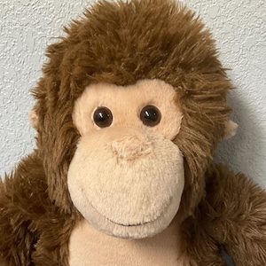Peluche marrone scimmia gorilla peluche animali di peluche giocattoli da collezione regali per lei mamma figlia sorella amica ragazze