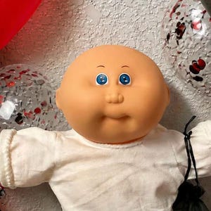 Vintage Cabbage Patch Kid Glatze, Frühchen, Junge mit blauen Augen, Kopfform Nr. 1, 1985, Sammlerpuppe, Geschenk für Jungen, Mädchen, Tochter, Schwester, Ehefrau, Mutter