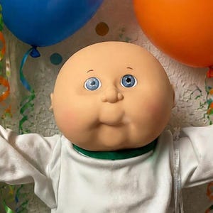RARE Vintage Cabbage Patch Kid HASBRO Boy Bald Head Blue Eyes O.A.A. 1991 Collectors Doll Gifts For Boys Son Girls Daughter Sister Mom Her