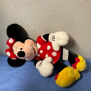 Vintage Disney’s Minnie Mouse Plush Toy Stuffed Animal Minnie Plushies Stuffies Gifts For Girls Daughter Mom Sister Friend Wife Her image 5