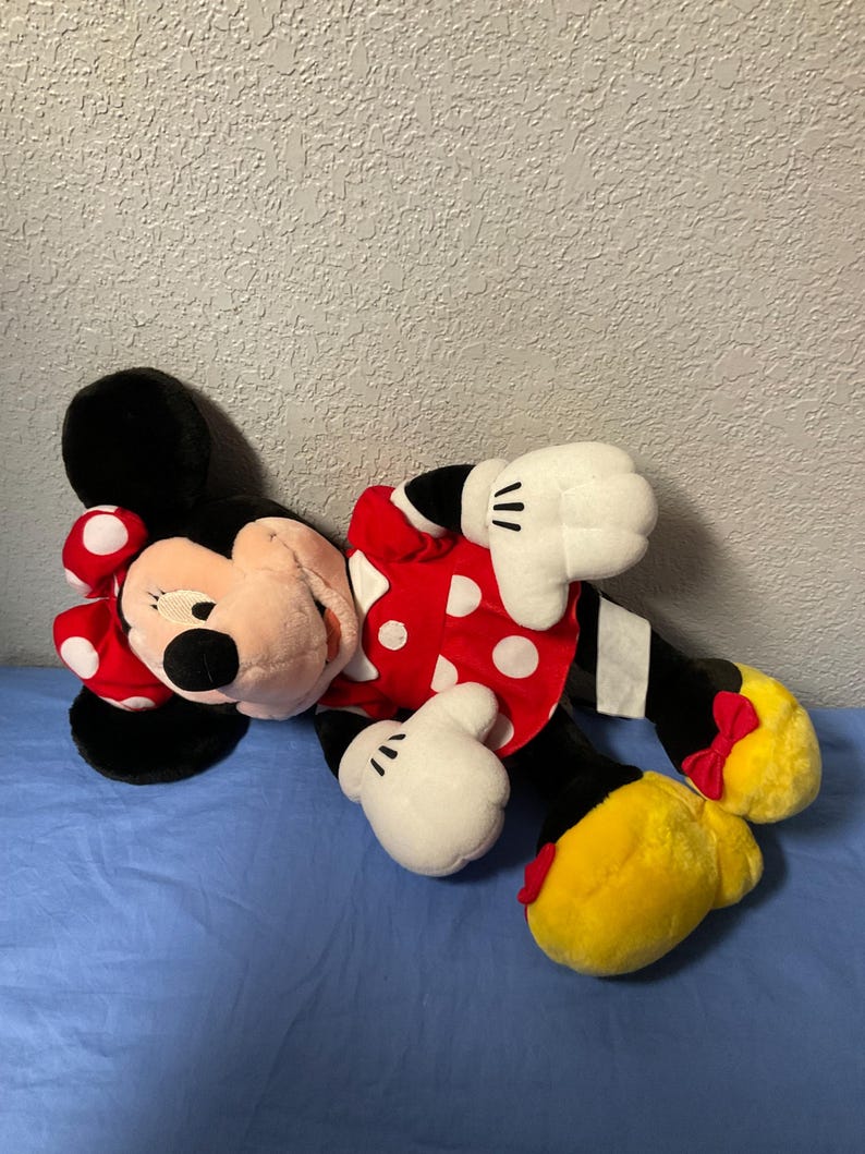 Vintage Disney’s Minnie Mouse Plush Toy Stuffed Animal Minnie Plushies Stuffies Gifts For Girls Daughter Mom Sister Friend Wife Her image 5