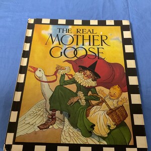 The Real Mother Goose 1916 1944 Checkerboard Press Inc. Hard Cover VTG Children’s Book Nursery Rhymes Gifts For Girls Daughter Her Boys Son