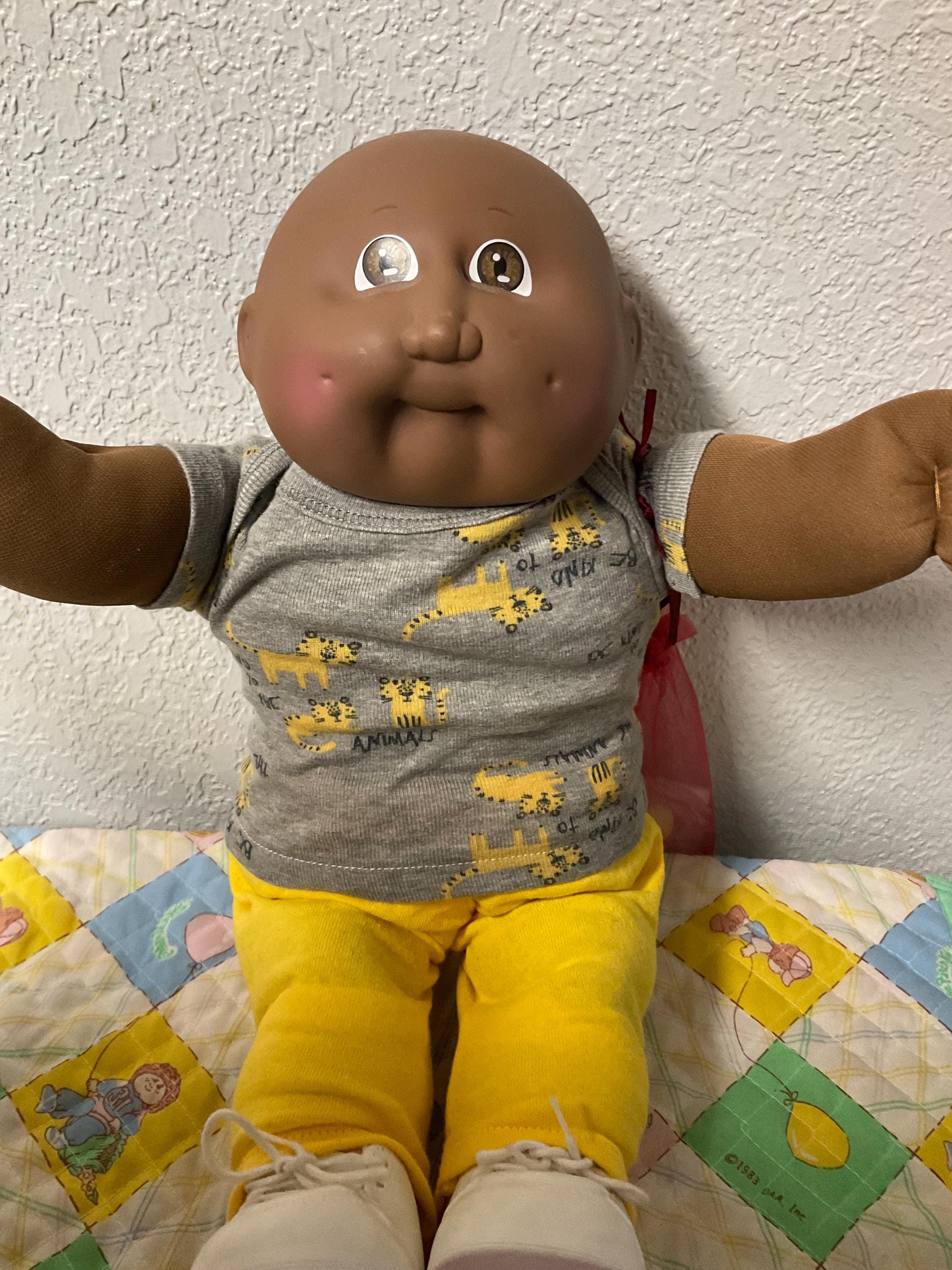 Vintage Cabbage Patch Kid African American Bald Boy Brown Eyes