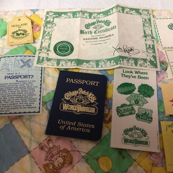 Cabbage Patch Birth Certificate Etsy