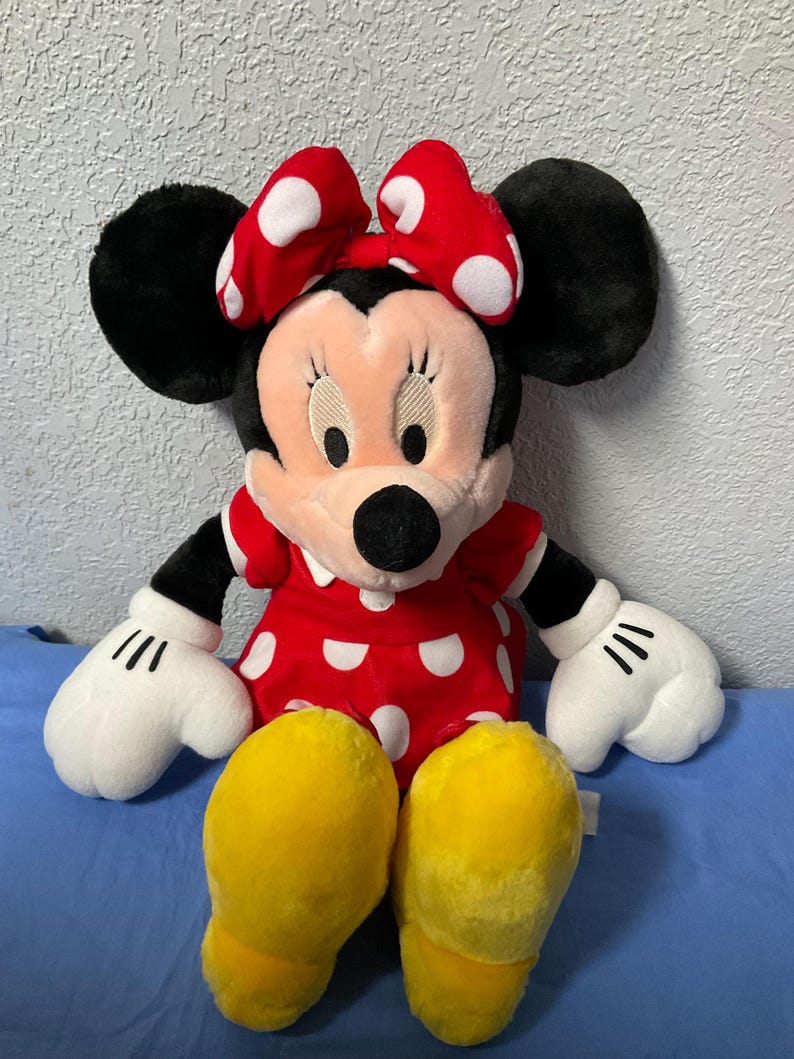 Vintage Disney’s Minnie Mouse Plush Toy Stuffed Animal Minnie Plushies Stuffies Gifts For Girls Daughter Mom Sister Friend Wife Her image 1