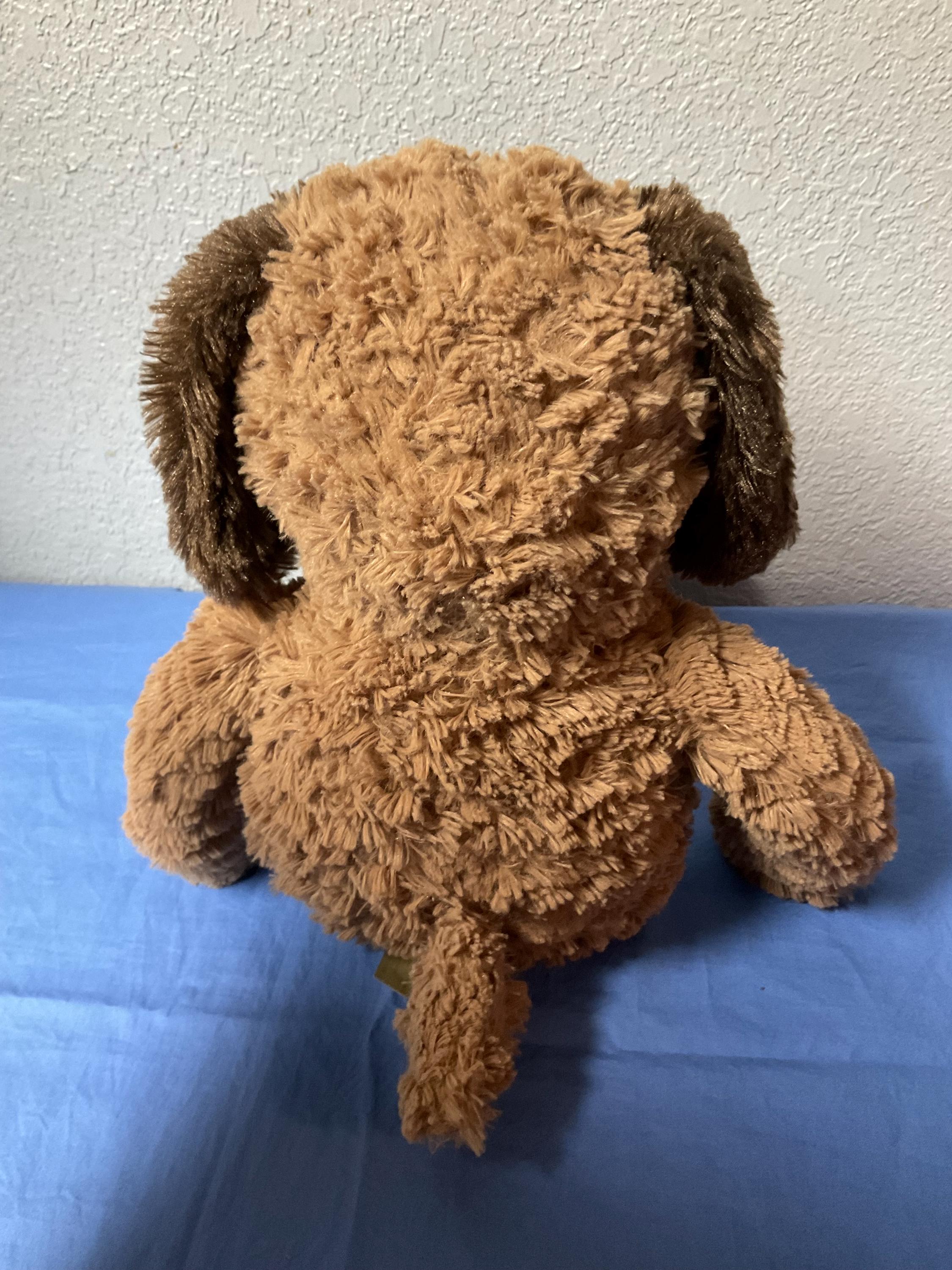 Plush Brown & Beige Dog With Patch Over Right Eye Stuffed Animals 