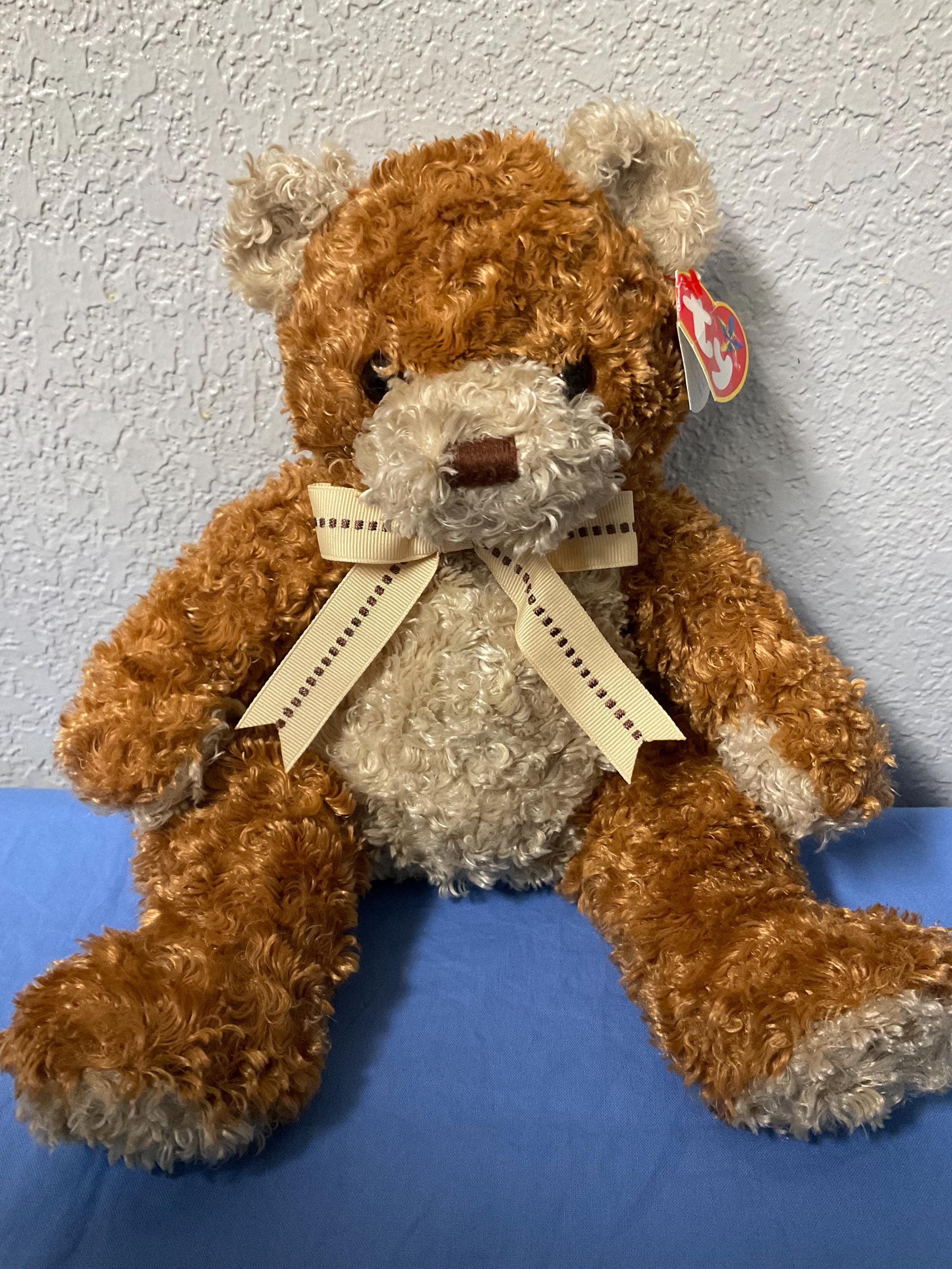 Vintage Rare Retired Tysilk Beanie Buddy “whittle” the Bear 2004