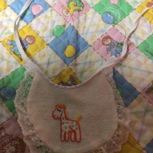 Vintage Cabbage Patch Kids Bib with Giraffe