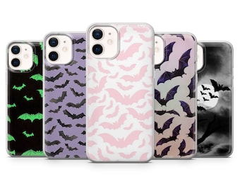 Bat Phone Case, Grunge Phone Cover for iPhone 16, 15, 14, 13, 12 Pro Max, Samsung S25, S24, S23 Fe, S22, S21+, Galaxy A36, Google Pixel 9A