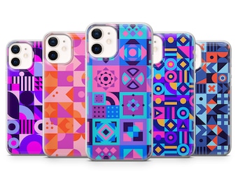 Geometriskt telefonskal, estetiskt telefonskal för iPhone 17 Air, 16, 15, 14 Pro Max, Samsung S25 Ultra, S24, S23Fe, Galaxy A36, Google Pixel 9