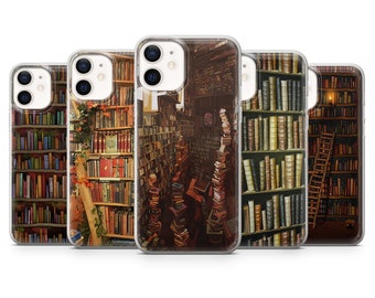 Funda de biblioteca para iPhone 17, 16, 15, 14 Pro Max, Samsung S25 Ultra, S24, S23 Fe, Galaxy A36 y Google Pixel 9A.