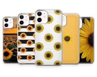 Solrosfodral, Blommigt mobilskal för iPhone 17, 16e, 15, 14, 13, 12 Pro Max, Samsung S25 Fe, S24, S23+, Galaxy A36, Google Pixel 10 Pro XL