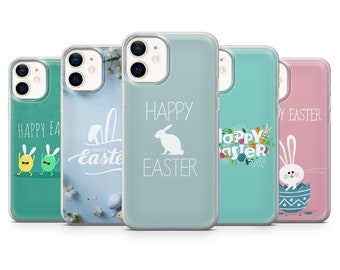 Easter Phone Case, Bunny Phone Cover for iPhone 17, 16e, 15, 14, 13 mini, 12 Pro Max, Samsung S25 Fe, S24+, S23, Galaxy A36, Google Pixel 10
