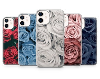 Blommigt mobilskal, rosfodral för iPhone 17, 16, 15, 14 Pro Max, Samsung S25, S24 Fe, S23 Ultra, S22+, Galaxy A36, Google Pixel 10 Pro