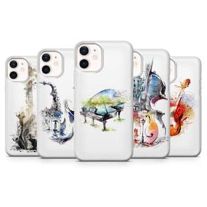 Instruments Phone Case, Musical Phone Case for iPhone 16, 15, 14, 13, 12 Pro Max, Samsung S25, S24 Fe, S23, S22, Galaxy A36, Google Pixel 9A