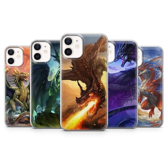 Fantastische Handyhülle, Dragon Handyhülle für iPhone 17, 16, 15, 14 Pro Max, Samsung S25, S24 Fe, S23 Ultra, S22, Galaxy A36, Google Pixel 9
