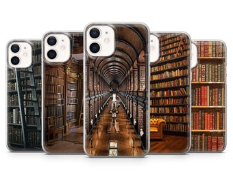 Funda de biblioteca para iPhone 17, 16, 15, 14 Pro Max, Samsung S25, S24 Fe, S23, S22, Galaxy A36 y Google Pixel 9 Pro.