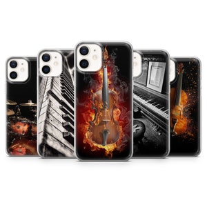 Piano iPhone Case, Musical Phone Case for iPhone 16, 15, 14, 13, 12 Pro Max, Samsung S25, S24, S23 Fe, S22, S21+, Galaxy A36, Google Pixel 9