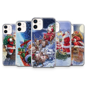Christmas iPhone Case, Xmas Phone Cover for iPhone 16 15, 14, 13, 12 Pro Max, Samsung S25, S24 Fe, S23, S22+, Galaxy A56, Google Pixel 9 Pro