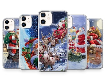 Christmas iPhone Case, Xmas Phone Cover for iPhone 16 15, 14, 13, 12 Pro Max, Samsung S25, S24 Fe, S23, S22+, Galaxy A56, Google Pixel 9 Pro