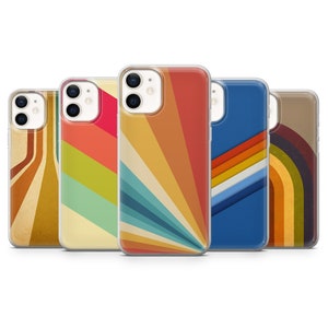 Etui na telefon Retro Stripes, estetyczne etui Vintage na iPhone&#39;a 16, 15, 14 Pro Max, Samsunga S25, S24 Fe, S23+, S22, Galaxy A56, Google Pixel 9