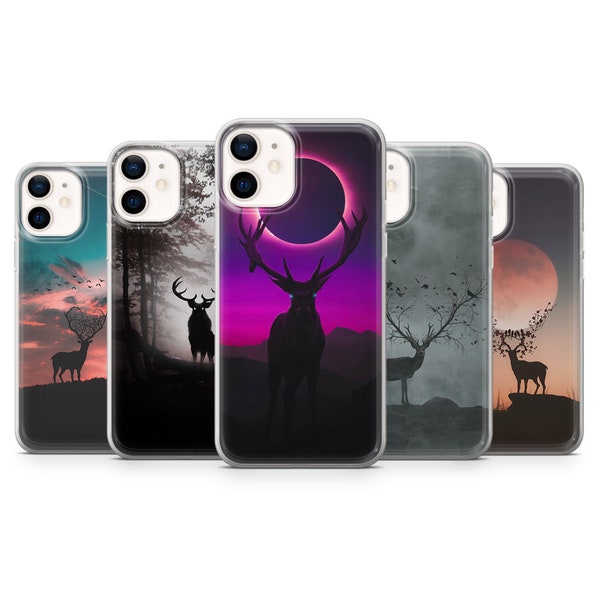 Deer Phone Case, Animal iPhone Cover for iPhone 15, 14, 13, 12, 11 Pro Max, XR, X, Samsung S23, S22, S21 Fe, S20, Galaxy A54, A73, Pixel 8