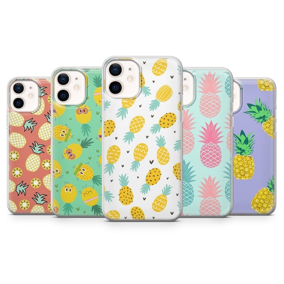 Fruit Phone Case, Pineapple Cover for iPhone 17, 16e, 15, 14, 13 mini, 12 Pro Max, Samsung S25 Fe, S24, S23+, Galaxy A36, Google Pixel 10