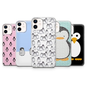 Penguin Phone Cover, Animal Phone Cover for iPhone 16, 15, 14, 13, 12 Pro Max, Samsung S25, S24 Fe, S23, S22, Galaxy A56, Google Pixel 9A